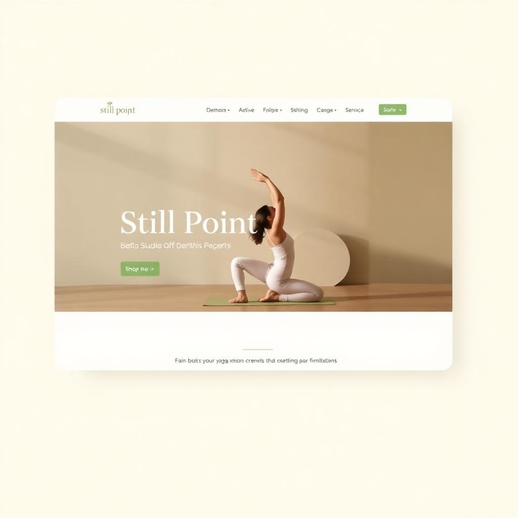 Still Point Yoga website mockup